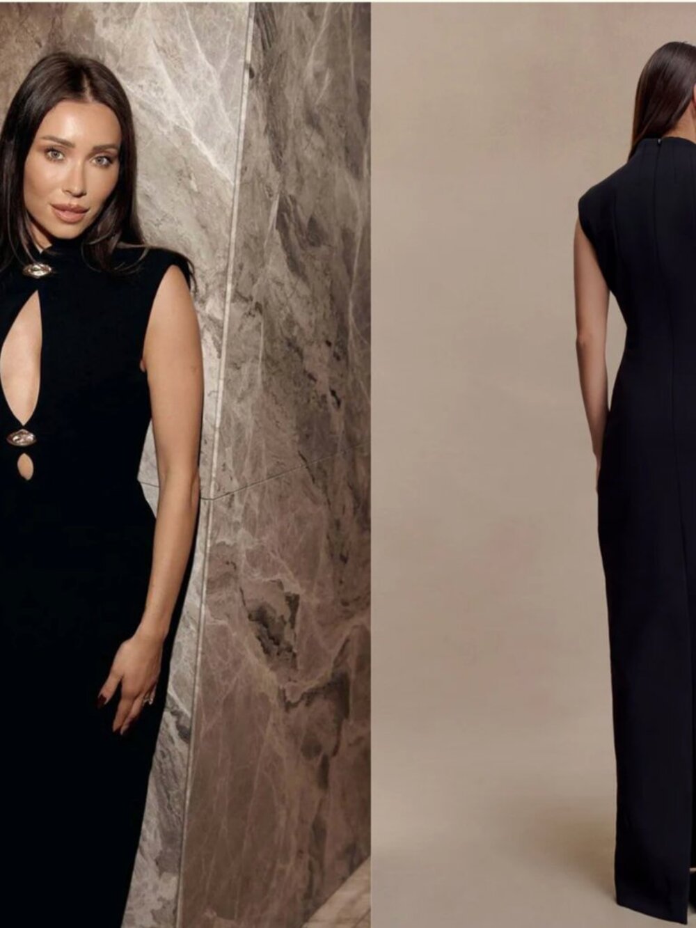 Meshki Michelle Cut Out Maxi Dress Black Size  NWT Bodycon - Picture 2 of 7